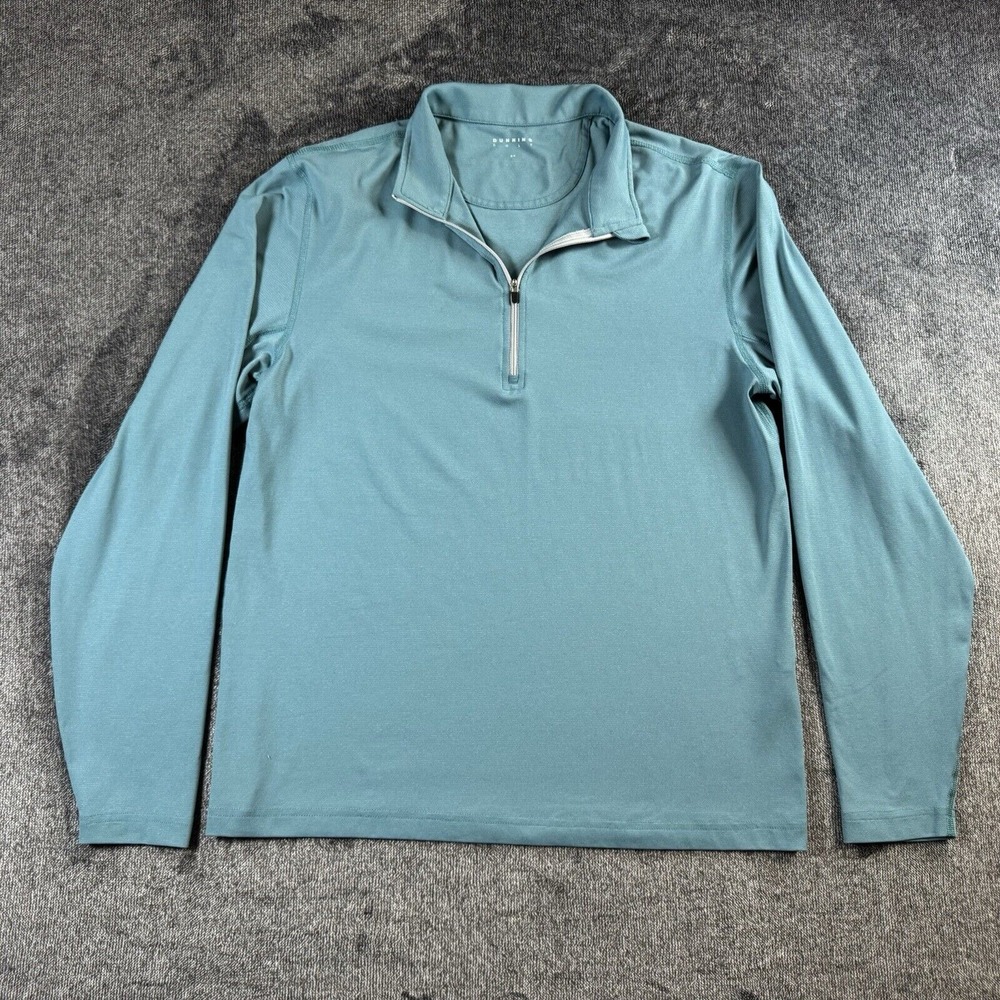 Dunning Golf‎ 1/4 Zip Performance Womens S/P Teal Long Sleeve Pullover Shirt
